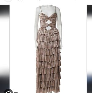 Gianni Bini layered metallic dress sz 6